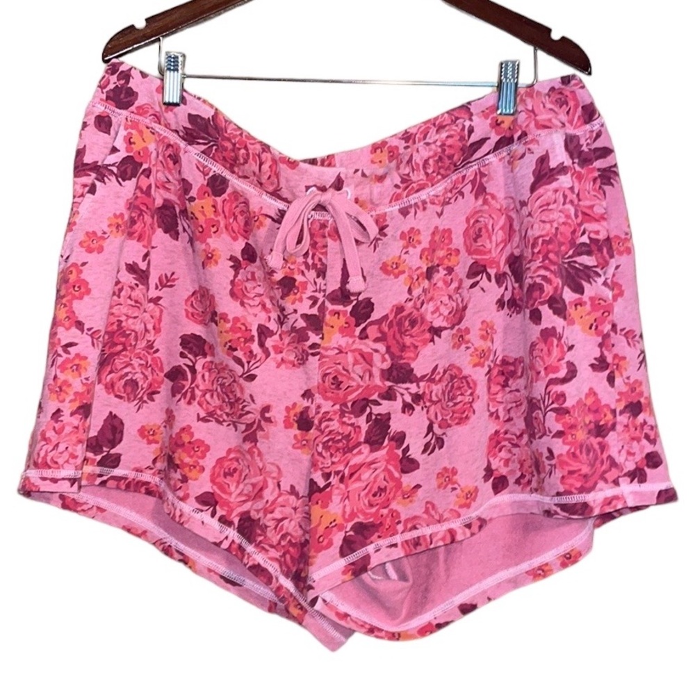 •OLD NAVY•NWOT PINK & TED FLORAL TERRY CLOTH ELASTIC DRAWSTRING SHORTS SIZE XXL